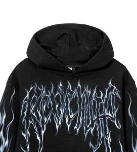 Venta al por mayor personalizado hombres sudaderas con capucha de diamantes de imitación DTG DTF sublimación impresión Streetwear sudadera polar OEM - Product Image 4