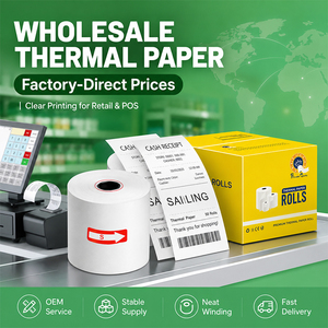 Papier thermique pour imprimante de reçus Sailing Eco-Friendly OEM 57 x 50 mm 2 1/4 x 230 pieds 58 mm - Product Image 2
