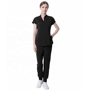 Uniformes médicos elásticos de Spandex de rayón de alta calidad, uniformes de Hospital personalizados para hombres, uniformes para mujeres, abrigos de laboratorio médico, uniforme de enfermera - Product Image 5