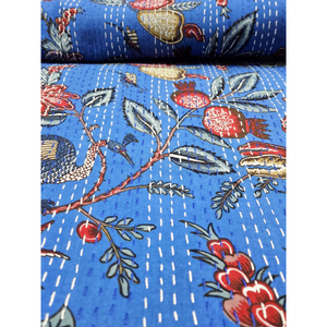 เสื้อแจ็คเก็ตคันธาอินเดียทำมือลายดอกไม้พิมพ์ลายผ้าฝ้าย แบรนด์ Thevintageartcraft ผลิตที่รัฐราชสถาน ขนาด 90x108 ซม. สำหรับผู้หญิง - Product Image 2