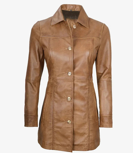 Nuevos Abrigos de Cuero Genuino de Último Diseño para Mujer, Abrigo Transpirable de Primera Calidad, Chaquetas de Moda de Cuero para Mujer - Product Image 3