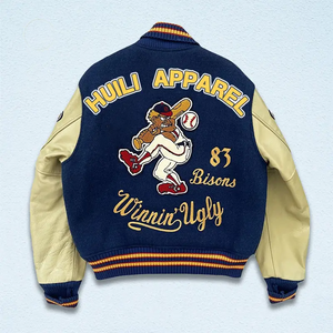 Fabricantes de Chaquetas Letterman, Chaqueta Varsity Bordada al por Mayor, Chaqueta de Invierno Vintage Personalizada, Chaqueta de Béisbol - Product Image 3