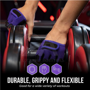 Guantes Deportivos Unisex de Neopreno sin Dedos con Agarre Mejorado, Guantes de Fitness Personalizados Antideslizantes de Neopreno de Medio Dedo - Product Image 5