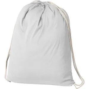 Sac de sport en coton tissé avec touche personnalisée - Sacs à cordon promotionnels - Product Image 3