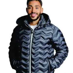 Veste d'hiver en toile matelassée de luxe, de haute qualité, imperméable, streetwear, fermeture éclair personnalisée sur le devant, vestes pour hommes - Product Image 1