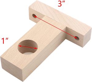 Support de rideau en bois support d'extrémité support d'extrémité de placard de draperie inachevé paquet de 4 avec vis (adapté pour tige 25mm - Product Image 3