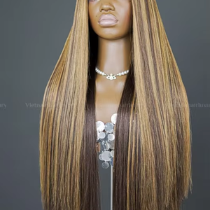 Venta al por mayor vietnamita hueso sedoso recto extensión de la armadura del cabello humano hueso sin procesar textura recta color personalizado - Product Image 1