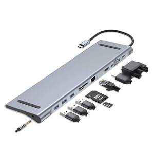 Station d'accueil universelle USB C 15-en-1 Hub multi-ports 4K HDMI Ethernet PD 100W SD TF USB3 0 VGA RJ45 Extensibilité - Product Image 2