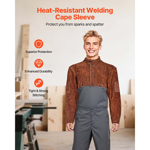 Chaqueta de Cuero Resistente de Talla M para Hombre y Mujer con Mangas de Capa Resistentes al Fuego, Mangas de Capa de Soldadura, Piel de Cocodrilo - Product Image 4