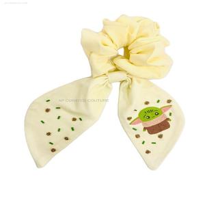 Elegante cabello personalizado con cuentas scrunchie mano con cuentas lazo para el cabello bordado a mano semilla con cuentas scrunchies niños con cuentas Scrunchies - Product Image 2