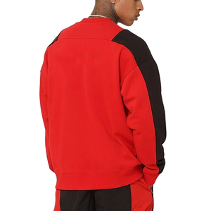 Sudadera de cuello redondo personalizada para hombre, ropa de calle de algodón grueso de peso pesado, costura de Color, temporada de invierno, bordado con cuentas - Product Image 6