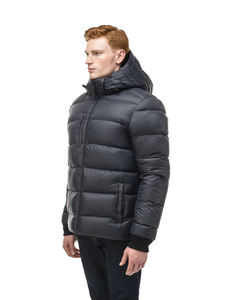 De haute Qualité Hommes Réversible Puffer Veste Bulle Manteau Rembourré Manteau OEM Logo Hommes Vers Le Bas Bulle D'hiver Noir Personnalisé Puffer Vestes - Product Image 3