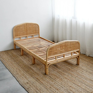 Cama de ratán de Estilo Vintage para niños pequeños-Marco de ratán ecológico hecho a mano para un espacio para dormir seguro y elegante - Product Image 5
