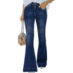 Pantalon évasé pour femme à la mode avec toucher doux et apparence chic Pantalon évasé extensible avec ceinture haute - Product Image 3