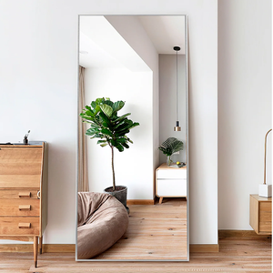 Décoration murale de luxe miroir artistique avec fleur décorative pour décorations de salon miroirs muraux à cadre métallique - Product Image 4