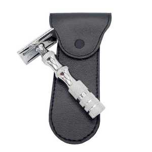 Rasoir de sécurité professionnel à double tranchant Kounain avec manche en bois naturel durable pour le rasage du visage de couleur rouge pour hommes et femmes - Product Image 2