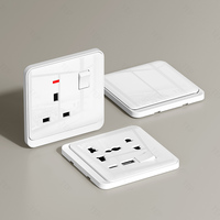 TEP L6 Interrupteur universel à bouton-poussoir, plaque large, contrôle de l'éclairage, unipolaire/bipolaire, 10A 16A 250V, PC ignifuge