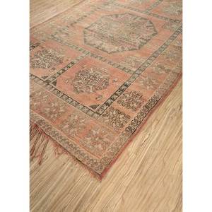 Tapis en laine noué à la main Nuray, motif médaillon rouge-orange, kilim abstrait fait main pour la maison, 9x12 rectangulaire, idéal pour les adolescents, l'entrée et le couloir. - Product Image 2