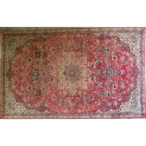 Tapis ethnique vintage extra large en laine douce et épaisse, lavable, pour chambre, couloir et entrée, fait main - Product Image 1