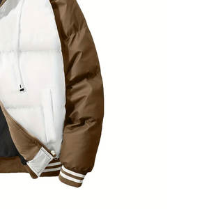 Último diseño chaqueta de burbuja chaqueta de lona con logotipo frontal venta en línea - Product Image 5