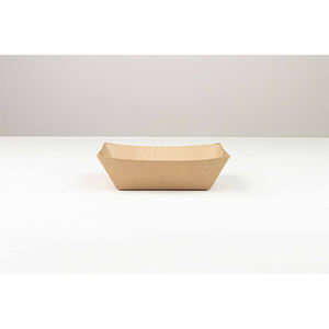 Plateau alimentaire en kraft résistant à la graisse 195x135x55mm, 4 paquets x 150 pièces, B2B - Product Image 1