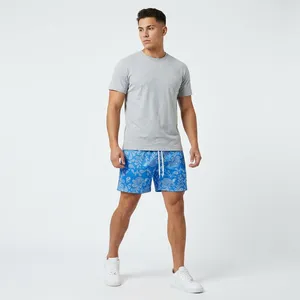 Custom Logo Sport <b>Beach</b> <b>Shorts</b> with Anti-Wrinkle Feature <b>Black</b> Breathable Mesh Lined Lightweight Fabric Sublimation Printed - Product Image 1