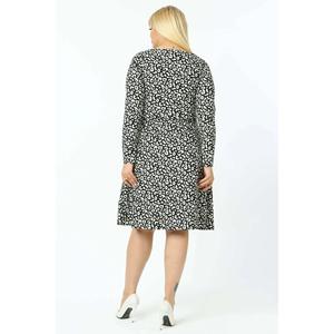 Abito da chili con motivo dalmata stagionale nero-ecru 95 Cm
