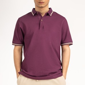Chemises polo double ton pour hommes Polo élégant à col contrasté avec options de marque personnalisées et look luxueux - Product Image 1