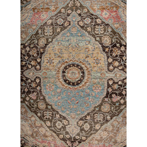 Someplace Time Beige <b>Brown</b> Large Area Hand Knotted Afghan <b>Wool</b> Rugs Classic Medallion Flat Weave Technique for Teen Home - Product Image 3