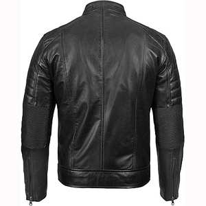 Vestes en cuir pour hommes d'hiver de haute qualité couleur et logo personnalisables matelassés épais respirant grande taille - Product Image 6
