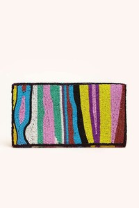 Nouvelle collection de bachelorette perlée champagne pochette à fermeture éclair célébrer un bon moment avec ces pochette en perles de graines violet clair - Product Image 5
