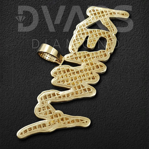 จี้เพชรทรงกลมเจียระไนแบบบริลเลียนท์ ผลิตตามสั่งจากโรงงาน ประดับด้วยเงินแท้ S925 ชุบทองคำแท้ 9k 10k 14k 18k  แบบ Iced - Product Image 2