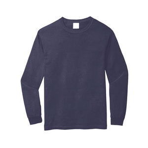 Venta al por mayor para hombre de cuello redondo último diseño de lana básica impresión Logo Camiseta de manga larga - Product Image 3