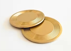 Modern Stainless Steel Gold <b>Silver</b> Round Square Metal <b>Coaster</b> for Home Decoration Geometric Shape <b>Coasters</b> - Product Image 3