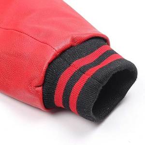 Blouson bombardier vintage personnalisé veste de baseball Letterman en laine manches en cuir veste universitaire pour l'hiver Streetwear avant OEM ODM - Product Image 4