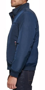 OEM personalizado Logotipo de alta calidad bordado chaqueta de bombardero Zip up hombres Hip Hop chaqueta de béisbol - Product Image 5