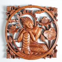 Panneaux muraux décoratifs en bois de conception personnalisable, artisanat, panneaux en bois sculptés à la main, art islamique