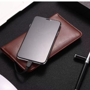 Cartera de carga inalámbrica de cuero PU de 6800mAh personalizada, Banco de energía, entrada Micro USB y salida USB doble, bolsillo multifunción - Product Image 6