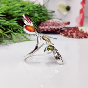 Anneau de chakra réglable à sept pierres anneau réglable léger - Product Image 5