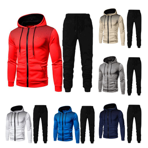 Survêtement de haute qualité personnalisé Gym hommes vêtements de sport survêtement formation Jogging costumes porter pantalon de survêtement zippé et ensemble à capuche - Product Image 4