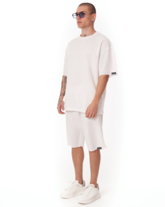Servicio OEM personalizado de gran tamaño de algodón pesado de los hombres personalizados Premium Camiseta corta chándal conjunto al por mayor oferta tendencia 2024 calidad - Product Image 2