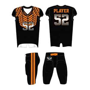 Maillots de football américain personnalisés de haute qualité 100% polyester respirant à séchage rapide Taille plus pour hommes adultes Impression numérique personnalisée - Product Image 3