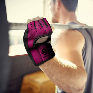 Gants de sport en cuir sur mesure, demi-doigts, respirants, pour hommes et femmes, musculation, entraînement physique, équipement de sport - Product Image 4