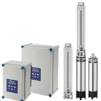 Pompe submersible pour puits solaire AC 3 HP 2.5 "ensemble de pompes haute pression pour les applications goutte à goutte et arrosage dans les systèmes agricoles