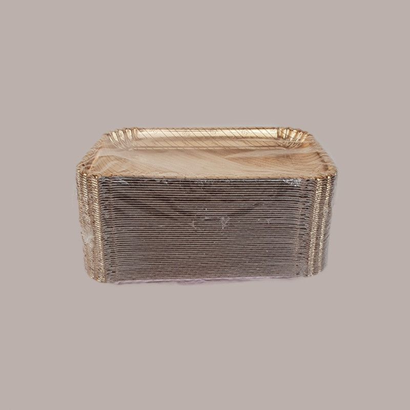 50 Pcs Giotto Oro Weather Biodegradable Heavy Duty Disposable Medium Cardboard Tray No.4 20x28cm Rectangular Food Contact Safe