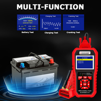 Lecteur de codes ECU EOBD OBD2 professionnel et testeur de batterie pour voitures, camions, motos et bateaux, avec fonction de réinitialisation des voyants d'entretien.
