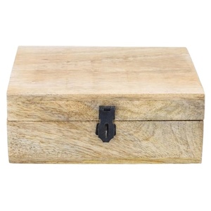 Wholesale Rectangle Mango Wood Storage Case Handmade Wooden Packing <b>Box</b> with <b>Lock</b> for Craft Use - Product Image 1