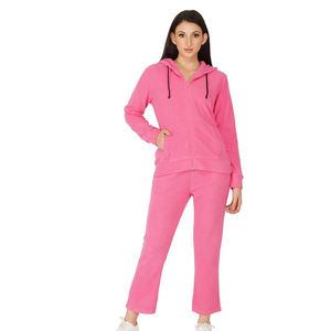 Conjunto de chándales de lana de algodón para mujer, ropa de entrenamiento ajustada con logotipo personalizado, chándal para mujer - Product Image 1