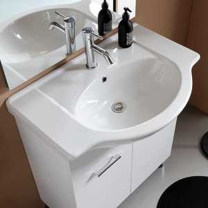 75cm White <b>Floor</b>-Standing <b>Bathroom</b> <b>Cabinet</b> Premium Quality Set Exported to Ravenna - Product Image 3