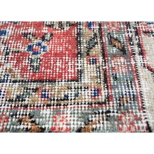 Tapis en laine noué à la main vintage grande surface Pae-2813, motif floral rouge et orange pour salon, couloir et espace adolescents - Product Image 3